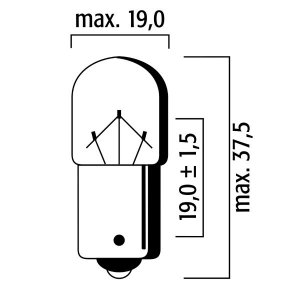 Žarnica RMS FLOSSER oranžna BAU15S T16 12V-10W