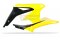 Radiator scoops POLISPORT (par) black/yellow RM01