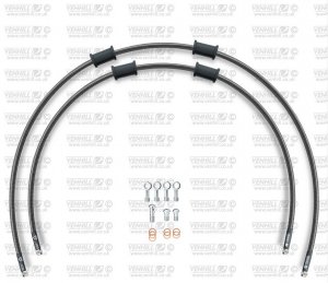 CROSSOVER Front brake hose kit Venhill HON-6025F-CB POWERHOSEPLUS (2 cevi v kompletu) Carbon hoses, chromed fittings