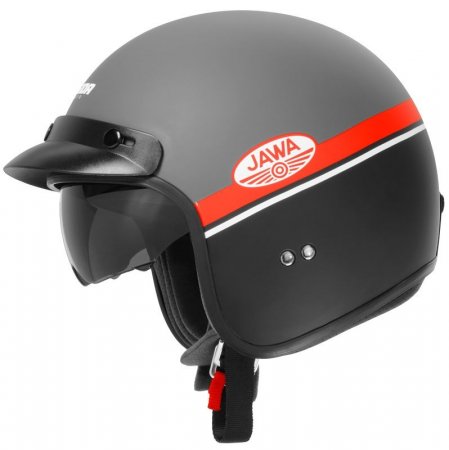 Jet helmet CASSIDA OXYGEN JAWA OHC grey matt/ red / black / white S