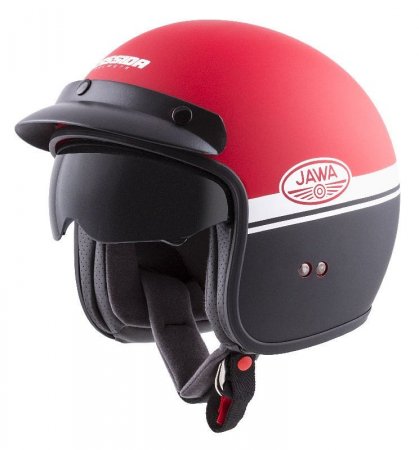 Jet helmet CASSIDA OXYGEN JAWA OHC red matt / black / white M
