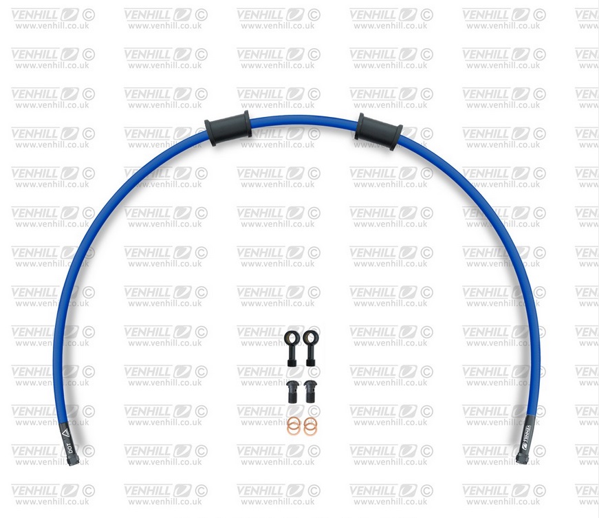 Set cevi za sklopko Venhill SUZ-11007CB-SB POWERHOSEPLUS (1 cev v kompletu) Solid blue hoses, black fittings