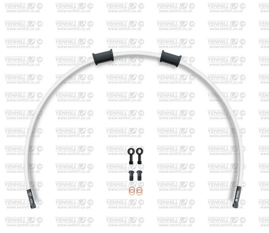 Set cevi za sklopko Venhill SUZ-11007CB-WT POWERHOSEPLUS (1 cev v kompletu) White hoses, black fittings