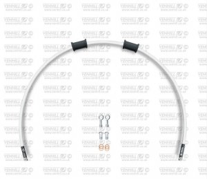 Set zadnjih zavornih cevi Venhill APR-10003R-WT POWERHOSEPLUS (1 cev v kompletu) White hoses, chromed fittings