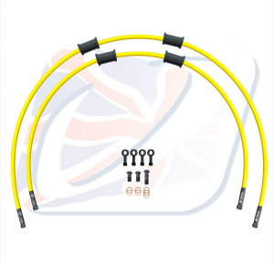 CROSSOVER Front brake hose kit Venhill HON-6025FB-YE POWERHOSEPLUS (2 cevi v kompletu) Yellow hoses, black fittings