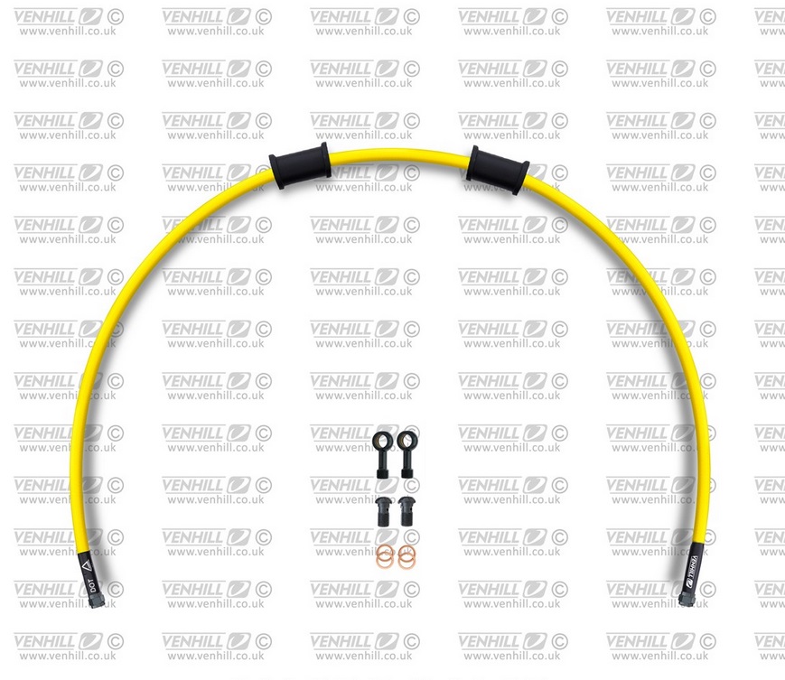 Set zadnjih zavornih cevi Venhill APR-10003RB-YE POWERHOSEPLUS (1 cev v kompletu) Yellow hoses, black fittings